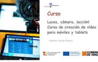 cartel curso edición video móviles